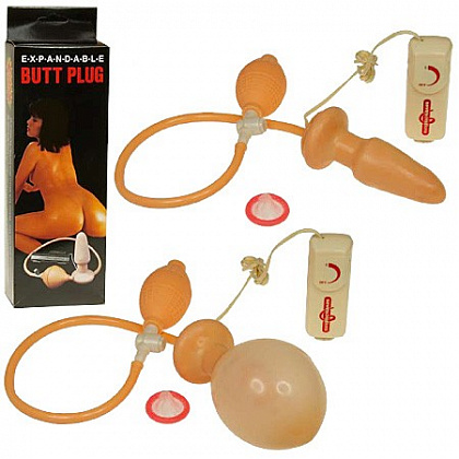 Анальная пробка  с вибрацией BUTT PLUG VIBRATOR WITH PUMP