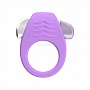 Фиолетовое эрекционное кольцо с вибрацией Stylish Soft Touch C-ring - 3 см.