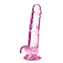 Розовый фаллоимитатор 7 Inch Crystalline Dildo - 17,7 см.