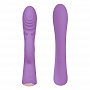 Фиолетовый вибромассажер-кролик 5  Silicone Ripple Passion - 19,1 см.