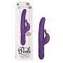 Фиолетовый водонепроницаемый силиконовый вибратор Posh 10-Function Silicone Teasing Tickler - 20 см.