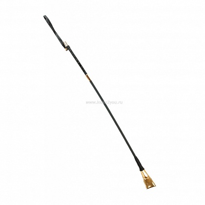 Чёрный с золотом стек Fetish Fantasy Gold Riding Crop