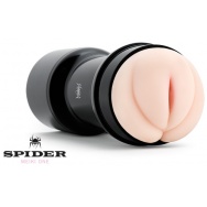 Мастурбатор-вагина Spider Meiki One Hands Free в чёрной пластиковой тубе