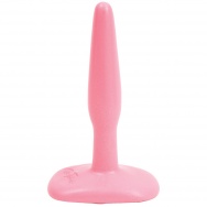 Розовая тонкая анальная пробка Butt Plug Pink Slim Small