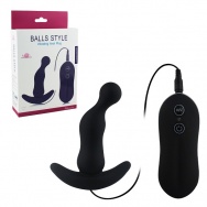 Вибростимулятор анальный Balls Style Vibrating Anal Plug чёрного цвета