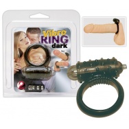 Чёрное эрекционное виброкольцо Vibro Ring Dark