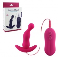 Розовый анальный стимулятор Balls Style Vibrating Anal Plug