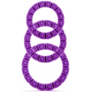 Набор фиолетовых эрекционных колец Silicone Love Wheel 3 sizes (3 шт.)