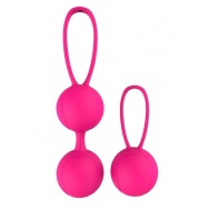 Набор розовых вагинальных шариков PLEASURE BALLS   EGGS DUO BALL SET