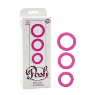 Набор эрекционных колец Posh Silicone Love Rings розовый