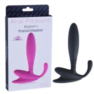 Чёрный анальный стимулятор простаты Anal Pleasure Beginers Prostate - 12 см.