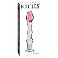 Стеклянный фаллоимитатор ICICLES № 12 - 19,7 см.