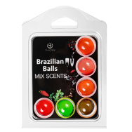 Набор из 6 шариков с ароматизированными массажными маслами Brazilian Balls