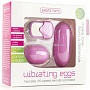 Розовые виброяйца Vibrating egg Two-pack с пультом ДУ