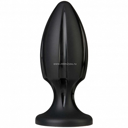 Черная анальная пробка Platinum Premium Silicone - The Rocket - Black