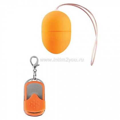 Оранжевое виброяйцо 10 Speed Remote Vibrating Egg Small