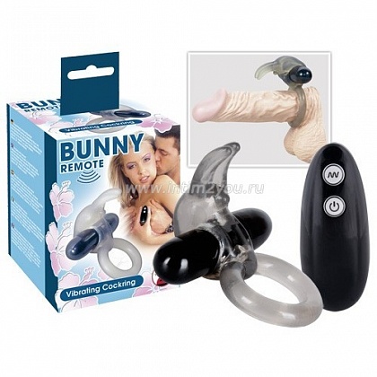 Эрекционное виброкольцо Bunny Remote Cockring с пультом ДУ