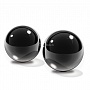 Вагинальные шарики Medium Black Glass Ben-Wa Balls из стекла пепельные