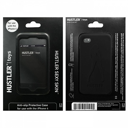 Черный силиконовый чехол HUSTLER для iPhone 4, 4S