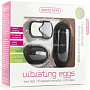 Чёрные виброяйца Vibrating egg Two-pack с пультом ДУ