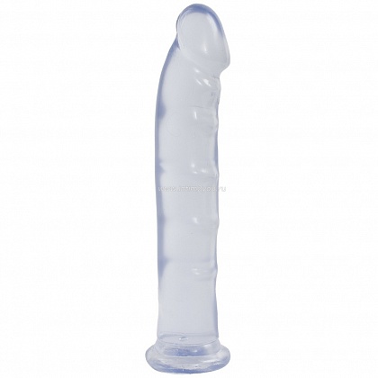 Прозрачный фаллоимитатор Jelly Jewel Dong Suction Cup Diamond - 20 см.