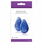 Большие синие стеклянные вагинальные шарики CRYSTAL KEGEL EGGS