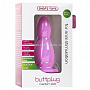 Розовая анальная втулка Medium Buttplug среднего размера - 10,5 см.