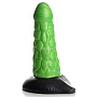 Зеленый фантазийный фаллоимитатор Reptile Thick Scaly Silicone Dildo - 19,1 см.