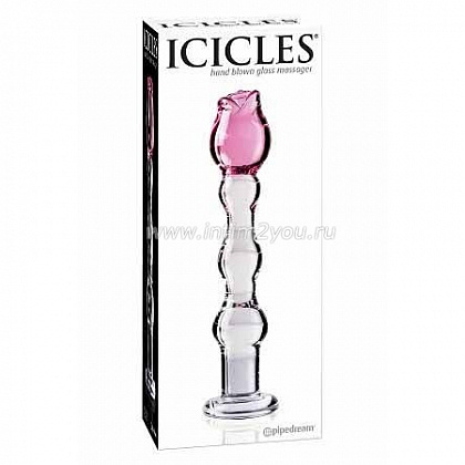 Стеклянный фаллоимитатор ICICLES № 12 - 19,7 см.