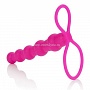 Страпон на пенис Silicone Love Rider Beaded Dual Penetrator розовый