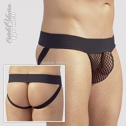 Мужские трусы с открытой попкой и сеточкой спереди Mens Jock