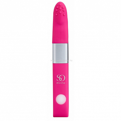 Ярко-розовый вибростимулятор Get Lucky USB Vibrator - 12 см.