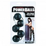 Цепочка из четырех латексных шариков Power Balls черные