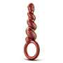 Коричневый анальный стимулятор Spiral Loop Copper Anal Plug - 13,3 см.