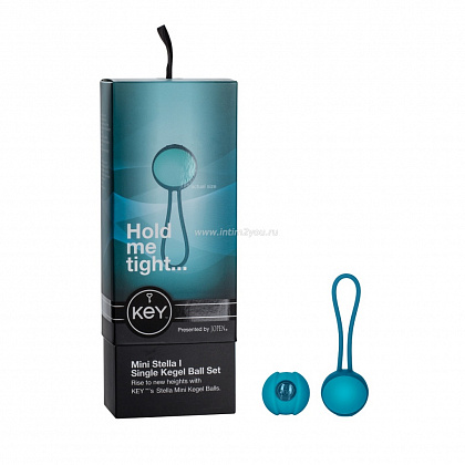 Бирюзовый вагинальный шарик MINI STELLA I KEGEL BALL