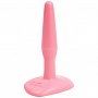 Розовая тонкая анальная пробка Butt Plug Pink Slim Small