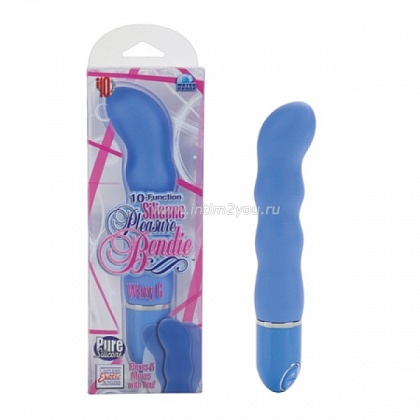 Фаллоимитатор Silicone Pleasure Bendie Wavy G s -7  с вибрацией сиреневый