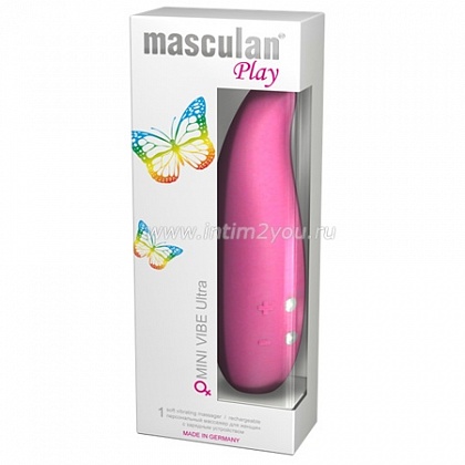 Розовый вибратор Masculan Play MINI VIBE Ultra - 16 см.