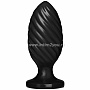 Чёрная анальная пробка Platinum Premium Silicone The Swirl  - 12,7 см.