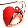 Красное ожерелье с подвеской-вибратором 10X Vibrating Silicone Heart Necklace