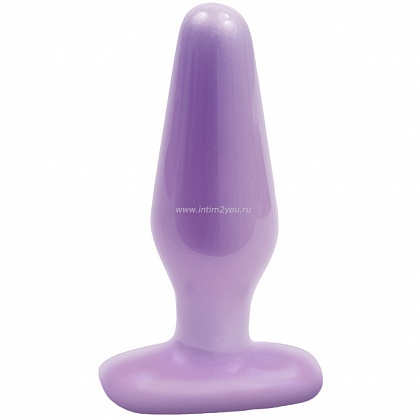 Фиолетовая анальная пробка Butt Plug Medium Purple Jellie