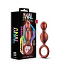 Коричневый анальный стимулятор Duo Loop Copper Anal Plug - 13,3 см.