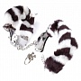 Наручники металлические Furry Love Cuffs с мехом Зебра